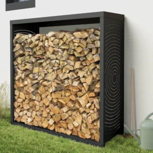 Abri bûches – WOODBOX – NOIR – DIXNEUF