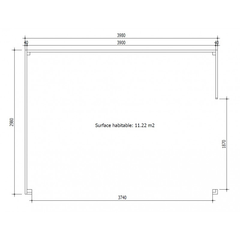 Bureau de jardin en bois massif 11,8m² – Image 9