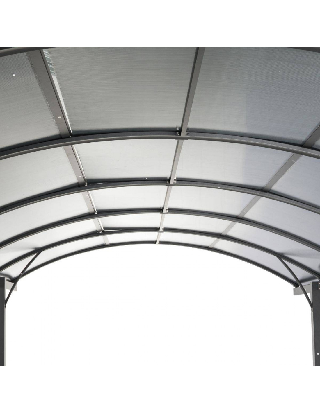 Carport Belize Noir – 2,94 x 5 x 2,23/2,50 – Aluminium, acier et polycarbonate – Image 5