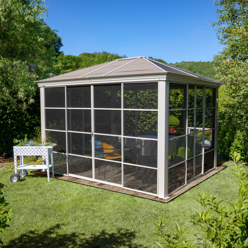 Pavillon Striano 362x427cm en aluminium et acier galvanisé avec moustiquaires – SOJAG – Image 18