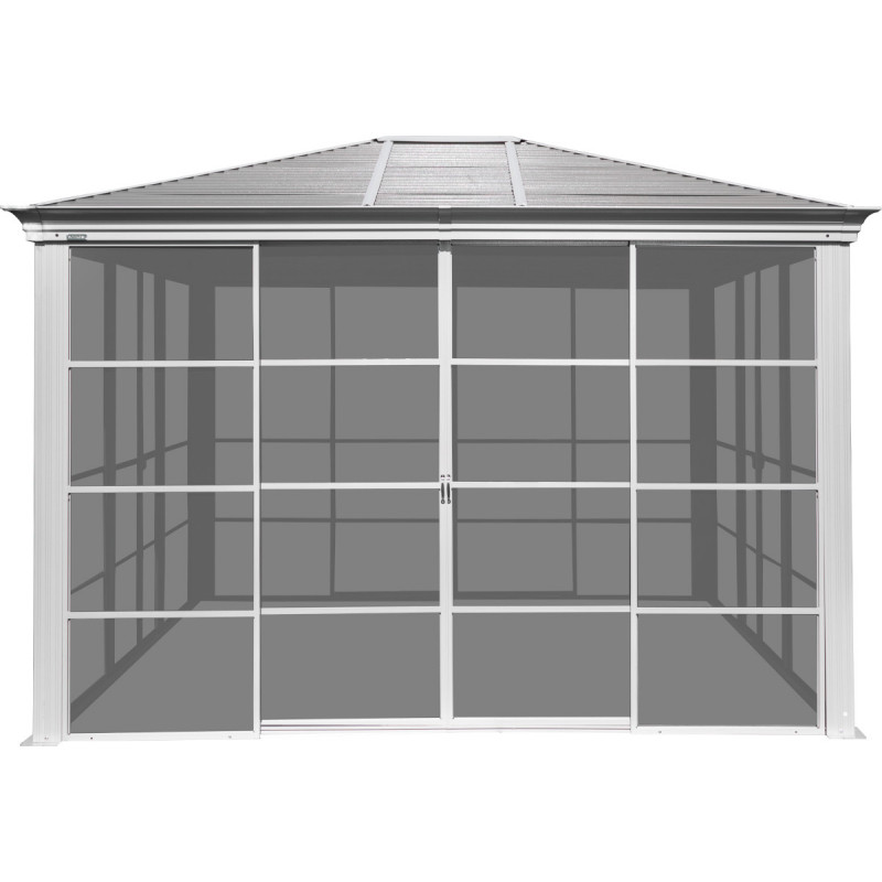Pavillon Striano 362x298cm en aluminium et acier galvanisé avec moustiquaires – Image 15