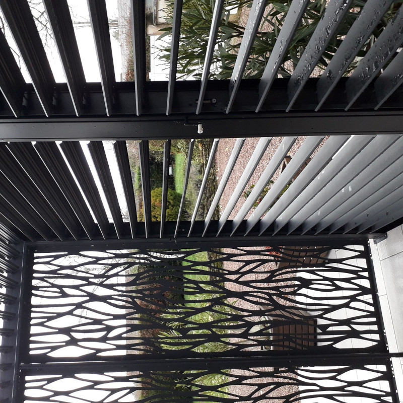 pavillon-adosse-charlestone-309x502cm-en-aluminium-et-acier-galvanise-sojag – Image 5