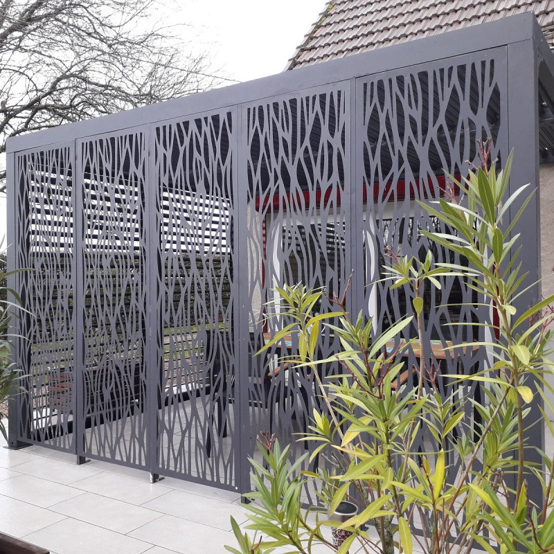 pavillon-adosse-charlestone-309x502cm-en-aluminium-et-acier-galvanise-sojag – Image 6