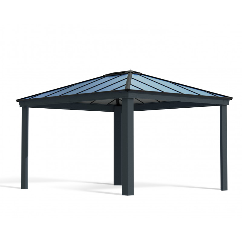 pergola-bioclimatique-aluminium-anthracite-1080m-toit-avec-lames-ovales-5-panneaux-moucharabieh-gris-pour-cote-360m-habrita …. – Image 3